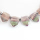 1 Strands Multi Fluorite Faceted  Briolettes - Fancy Shape Briolettes 9mx8mm-15mmx10mm  8.5 Inches BR2285