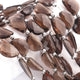 1 Strand Smoky Quartz Faceted  "D"Shape Briolettes  -Semi Precious  Briolettes Beads 15mm-x16mm -18mmx12mm -8.5 Inches BR02166