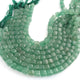 1 Strand Green Strawberry Faceted Cubes Shape Briolettes  -Semi Precious  Briolettes Beads 8mm-9mm -9 Inches BR02178