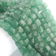 1 Strand Green Strawberry Faceted Cubes Shape Briolettes  -Semi Precious  Briolettes Beads 8mm-9mm -9 Inches BR02178