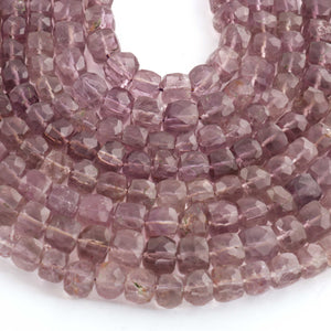 1 Strand Ametrine Faceted Cubes Shape Briolettes  -Semi Precious  Briolettes Beads 6mm-9mm -8.5 Inches BR02167