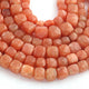 1 Strand Red Aventurine  Faceted  Cubes Shape Briolettes  -Semi Precious  Briolettes Beads 7mm-12mm -8 Inches BR02176