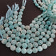 1 Strand Amazonite Faceted Coin Shape Briolettes  -Semi Precious  Briolettes Beads 11mm-16mm -7.5 Inches BR02162