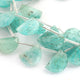 1 Strand Amazonite Faceted " D" Shape Briolettes  -Semi Precious  Briolettes Beads 18mmX12-16mmX11mm -9 Inches BR02163