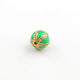 1 Pc Pave Diamond Multi Color Bakelite Round Balls Beads - Diamond Enamel Bead- 11mm PDC00475 - Tucson Beads