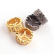 1 Pc Pave Diamond 12mm Spacer, Rondelles- 925 Sterling Silver & Yellow Gold Vermeil Wheel Beads  PDC00482 - Tucson Beads