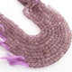 1 Strand Pink Amethyst Faceted  Cubes Shape Briolettes  -Semi Precious  Briolettes Beads 6mm-9mm -9 Inches BR02181