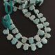 1 Strand Amazonite Faceted Pentagon Shape Briolettes  -Semi Precious  Briolettes Beads 11mmx7mm -17mmx11mm -7.5 Inches BR01761