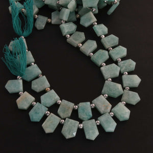 1 Strand Amazonite Faceted Pentagon Shape Briolettes  -Semi Precious  Briolettes Beads 11mmx7mm -17mmx11mm -7.5 Inches BR01761