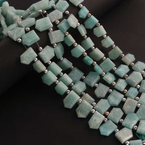 1 Strand Amazonite Faceted Pentagon Shape Briolettes  -Semi Precious  Briolettes Beads 11mmx7mm -17mmx11mm -7.5 Inches BR01761