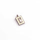 1 Pc Rose Cut Diamond Multi Color Bakelite Rectangle Shape 925 Sterling Silver, Rose & Yellow Gold Vermeil Pendant - Enamel Charm Pendant 11mmx7mm  PDC00472 - Tucson Beads