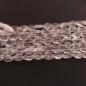 1 Strand Crystal Quartz Faceted Nuggets Shape Briolettes  -Semi Precious  Briolettes Beads 9mmx7mm-15mmx10mm -9 Inches BR01767