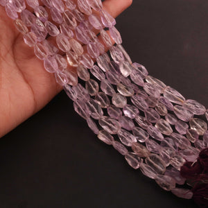 1 Strand Pink Amethyst  Faceted Nuggets Shape Briolettes  -Semi Precious  Briolettes Beads 7mmx6mm-15mmx10mm -9 Inches BR01766