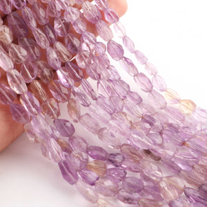 1 Strand Ametrine Faceted Nuggets Shape Briolettes  -Semi Precious  Briolettes Beads 7mmx6mm -13mmx9mm -9 Inches BR01764