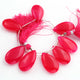 1 Strand  Hot Pink Chalcedony Smooth  Briolettes -Pear Shape Semi Precious  Briolettes- 27mmx16mm- 8 Inches BR1231