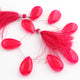 1 Strand Aaa Quality Hot Pink Chalcedony Smooth Pear Shape  Briolettes 27mmx16mm- 8 Inches BR1720