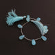 1  Strand Aqua Chalcedony  Smooth Briolettes - Pear Shape Semi Precious Briolettes  12mmx8mm-15mmx9mm - 7.5 Inches BR3605