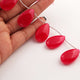 1 Strand Aaa Quality Hot Pink Chalcedony Smooth Pear Shape Beads Briolettes -27mmx16mm- 8 Inches BR2525