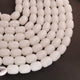 1 Strand White Chalcedony Smooth Tumble Briolettes-Semi Precious Gemstone Beads- 16mmx12mm 8 Inches BR03721