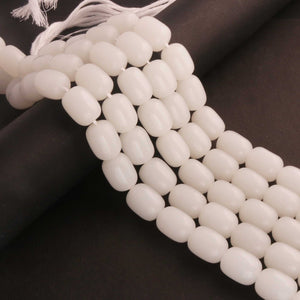 1 Strand White Chalcedony Smooth Tumble Briolettes-Semi Precious Gemstone Beads- 16mmx12mm 8 Inches BR03721