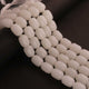 1 Strand White Chalcedony Smooth Tumble Briolettes-Semi Precious Gemstone Beads- 16mmx12mm 8 Inches BR03721