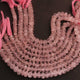 1 Strand Rose Quartz Smooth Rondelles -Semi Precious Gemstone Rose Quartz Roundelles Beads- 6mm-14mm 8 Inches BR03723