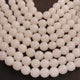 1 Strand White Chalcedony Smooth Balls Briolettes-Semi Precious Gemstone Beads- 11mm-12mm 8 Inches BR03722