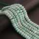 1 Strand Amazonite Smooth Rondelles -Semi Precious Gemstone Amazonite  Roundelles Beads- 7mm-15mm 8 Inches BR01772