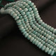 1 Strand Amazonite Smooth Rondelles -Semi Precious Gemstone Amazonite  Roundelles Beads- 7mm-15mm 8 Inches BR01772