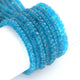 1 Long Strand Neon Apatite Smooth Rondelles -Semi Precious Gemstone Neon Apatite Roundelles Beads- 3mm-6mm 14 Inches BR03712