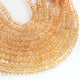 1 Long Strand Citrine Faceted Rondelles -Semi Precious Gemstone Citrine Roundelles Beads- 4mm-10mm 16 Inches BR03709