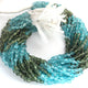 1 Long Strand Shaded Neon Apatite Smooth Oval Briolettes -Semi Precious Gemstone Beads- 6mmx5mm -7mmx5mm 14 Inches BR03707