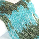 1 Long Strand Shaded Neon Apatite Smooth Oval Briolettes -Semi Precious Gemstone Beads- 6mmx5mm -7mmx5mm 14 Inches BR03707