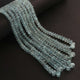 1 Long Strand Aquamarine Smooth Rondelles -Semi Precious Gemstone Aquamarine Roundelles Beads- 5mm-9mm 16 Inches BR03704