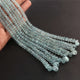 1 Long Strand Aquamarine Smooth Rondelles -Semi Precious Gemstone Aquamarine Roundelles Beads- 5mm-9mm 16 Inches BR03704