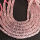 1 Strand Rose Quartz Faceted Rondelles -Semi Precious Gemstone Rose Quartz Roundelles Beads- 7mm-10mm 10 Inches BR03705