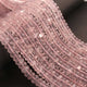 1 Strand Rose Quartz Faceted Rondelles -Semi Precious Gemstone Rose Quartz Roundelles Beads- 7mm-10mm 10 Inches BR03705