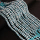 1 Strand Larimar Smooth Rondelles -Semi Precious Gemstone Larimar Roundelles Beads- 5mm-12mm 8 Inches BR03717