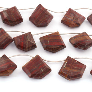 1   Strand  Brown Jesper Faceted Briolettes - Hexagon Shape Briolettes -18mmx19mm- 27mmx24mm - 9 Inches br03608 - Tucson Beads