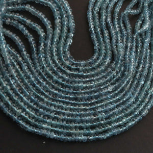 1 Long Strand Apatite Smooth Rondelles -Semi Precious Gemstone Apatite Roundelles Beads- 2mm-5mm 16 Inches BR03708