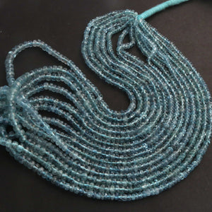 1 Long Strand Apatite Smooth Rondelles -Semi Precious Gemstone Apatite Roundelles Beads- 2mm-5mm 16 Inches BR03708