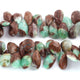 1 Strand Bio Chrysoprase  Faceted  Briolettes - Pear  Shape Briolettes 8 inch 21mmx11mm-16mmx12mm BR3201 - Tucson Beads