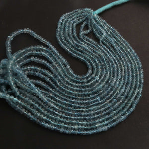 1 Long Strand Apatite Smooth Rondelles -Semi Precious Gemstone Apatite Roundelles Beads- 2mm-5mm 16 Inches BR03708