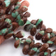 1 Strand Bio Chrysoprase  Faceted  Briolettes - Pear  Shape Briolettes 8 inch 21mmx11mm-16mmx12mm BR3201 - Tucson Beads