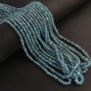 1 Long Strand Apatite Smooth Rondelles -Semi Precious Gemstone Apatite Roundelles Beads- 2mm-5mm 16 Inches BR03708