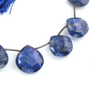 1  Strand Lapis Lazuli Faceted Briolettes - Heart Shape Briolettes - 17mm x15mm-22mmx21mm -9.5 Inches BR03603 - Tucson Beads