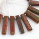 1 Strand Unakite  Faceted Rectangle Shape Briolettes  -  19mmx8mm-32mmx7mm -6.5 Inches  BR514 - Tucson Beads