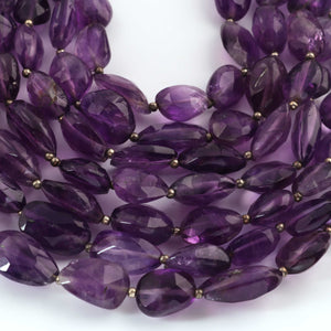 1 Strand Amethyst Faceted Briolettes  - Assorted Shape  Fancy Briolettes  -10mmx10mm -20mmx11mm-10.5 Inches BR03615 - Tucson Beads