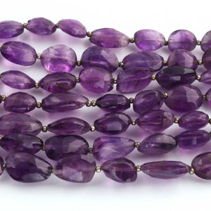 1 Strand Amethyst Faceted Briolettes  - Assorted Shape  Fancy Briolettes  -10mmx10mm -20mmx11mm-10.5 Inches BR03615 - Tucson Beads