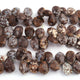 1 Strand Leopard Skin jasper Faceted Briolettes - Pear Shape Briolettes -12mmx10mm-14mmx10mm - 8 Inches BR03620 - Tucson Beads